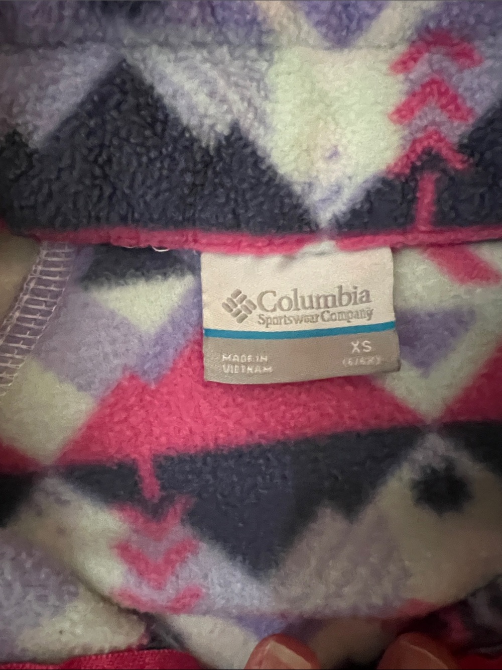 Columbia Girls' Multi-Color Aztec Fleece Jacket - Picture 2 of 4